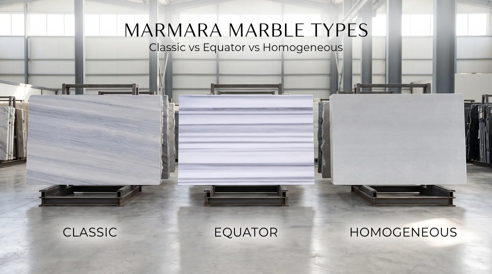 Marmara Marble Types: Classic vs Equator vs Homogeneous
