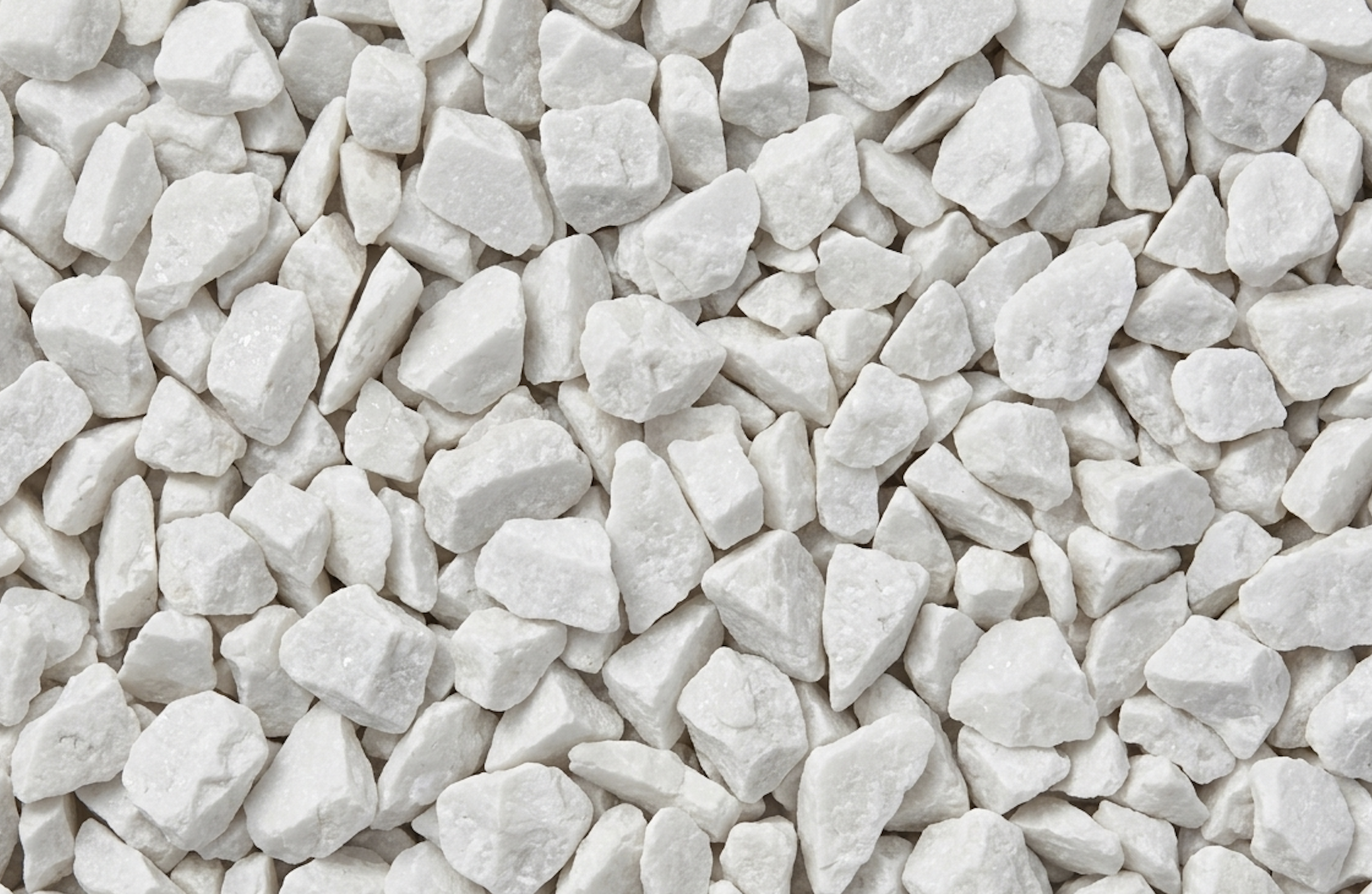 Premium White Dolomite Crushed Stone for bulk landscaping and decorative ground covering