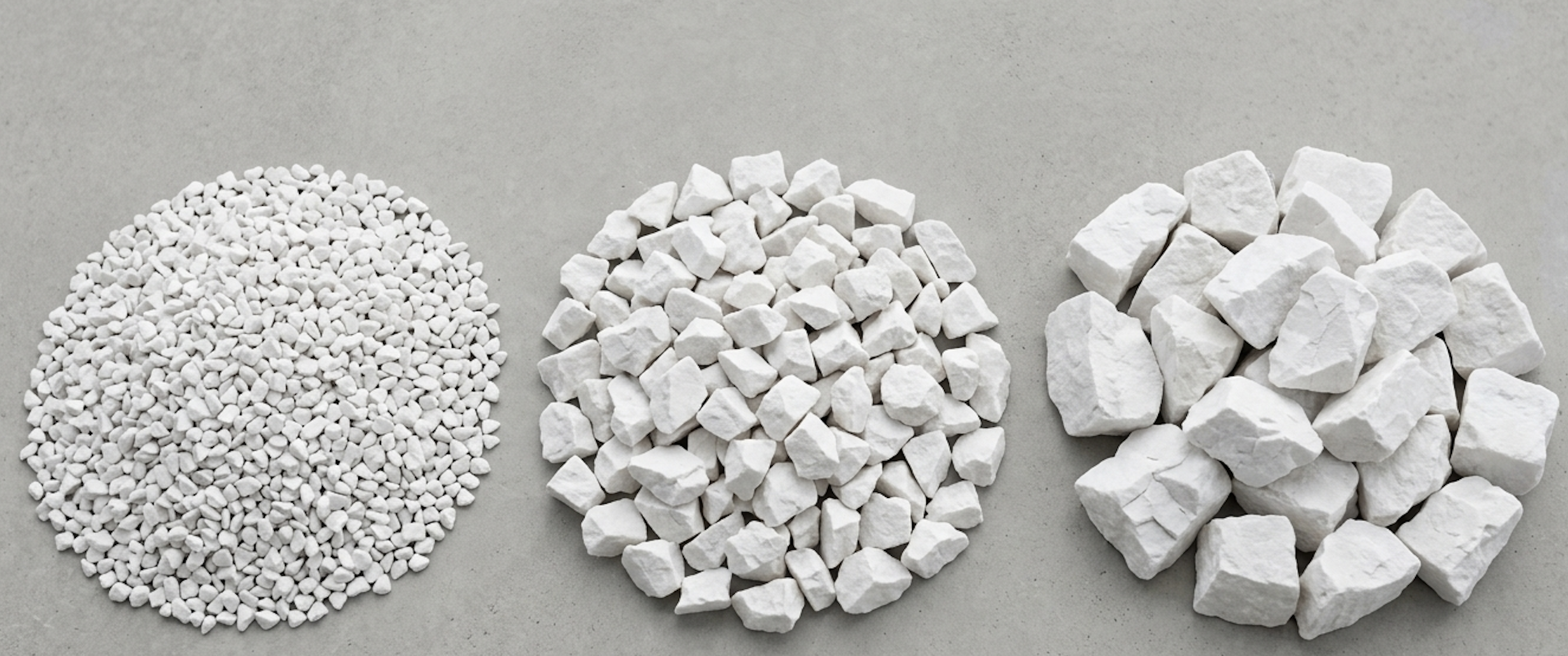 Premium White Dolomite Crushed Stone for bulk landscaping and decorative ground covering