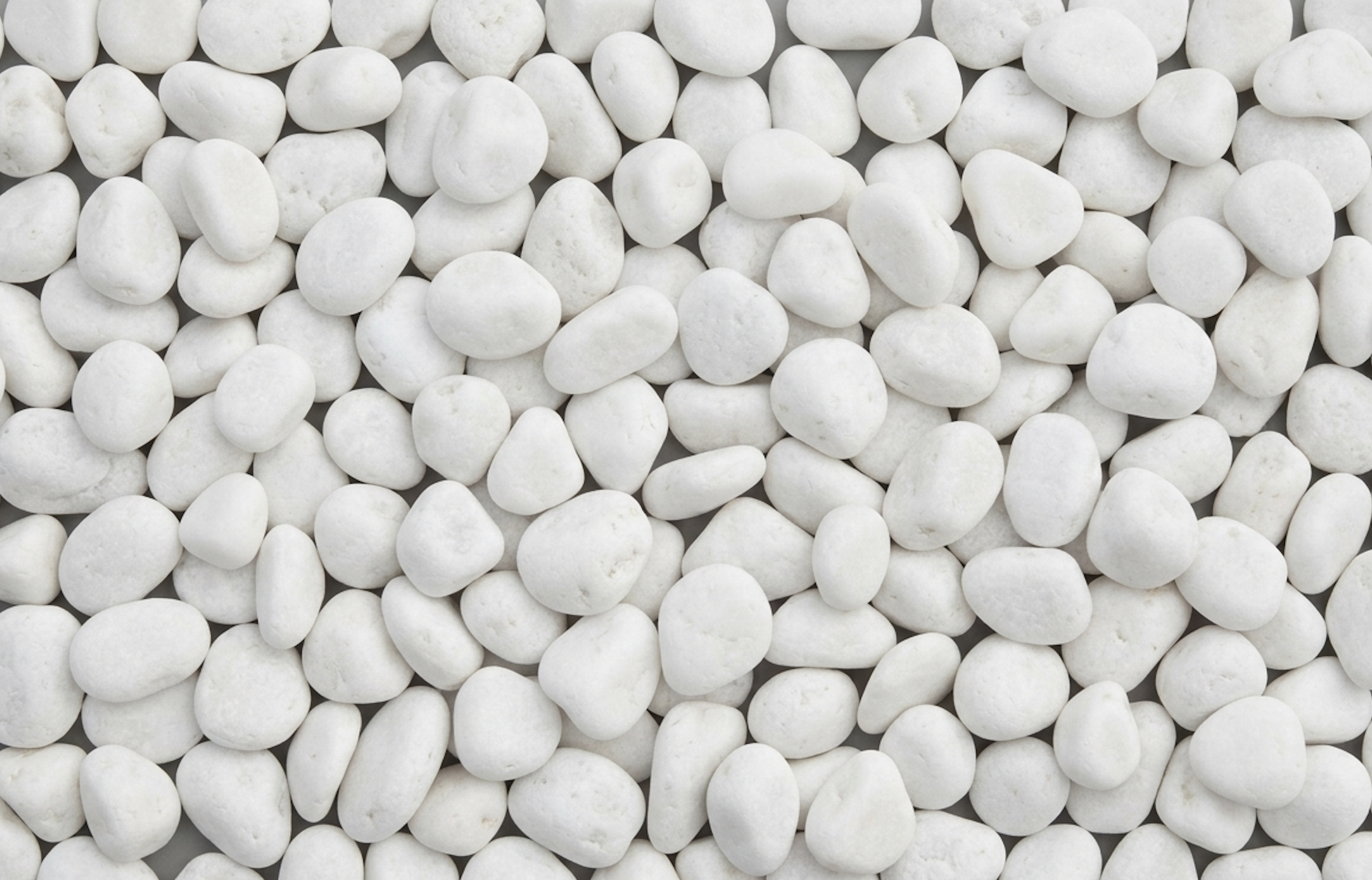 White Dolomite Tumbled Pebble Stone for landscaping and decorative projects