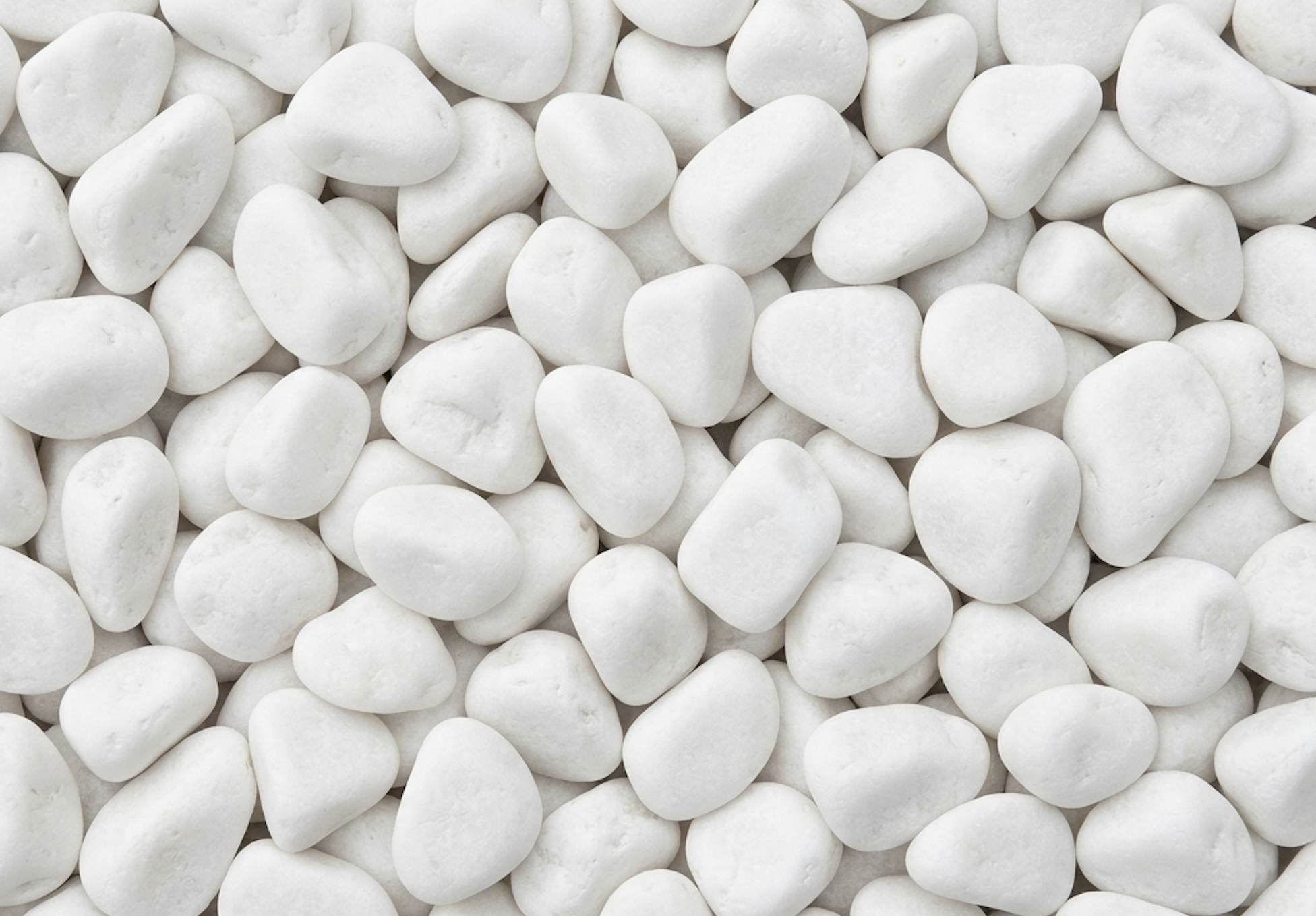 White Dolomite Tumbled Pebble Stone for landscaping and decorative projects